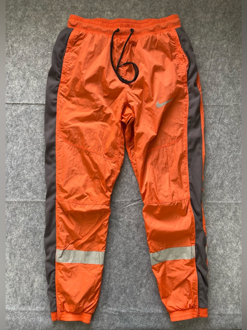 Nike Running Orange Track Pants Men's Medium Reflective 3M Dri-FIT Sphere CI6595